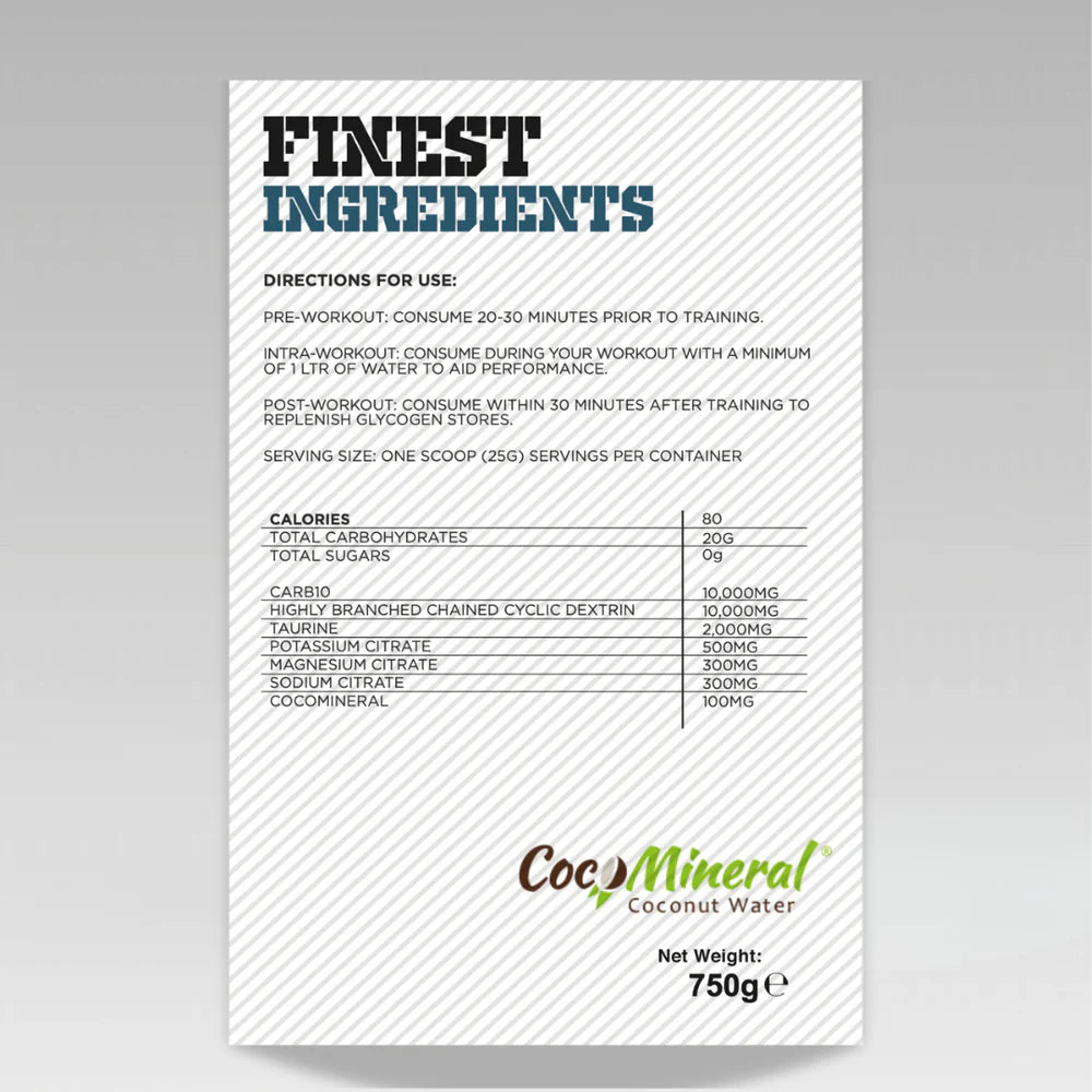 Supplement ingredients and nutritional information label for Gas Mark 10 Big Dog