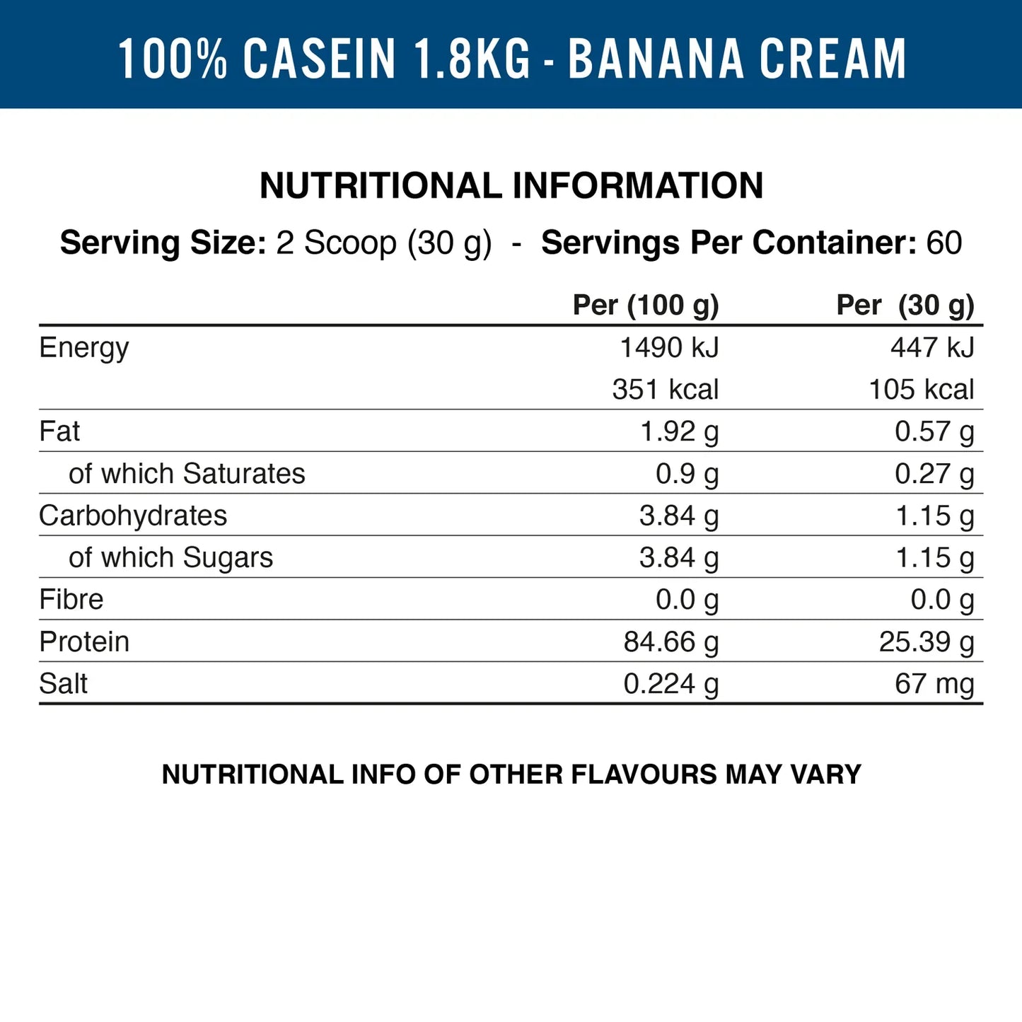 Applied Nutrition - 100% Micellar Casein Protein Powder 1.8kg