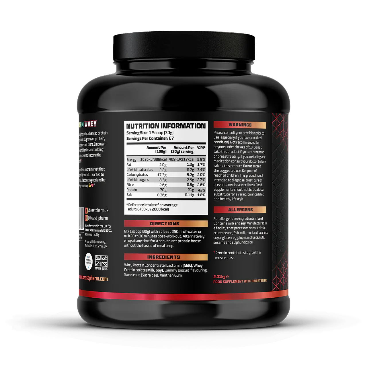 Beast Pharm - Whey Protein 2010g 67 Servings