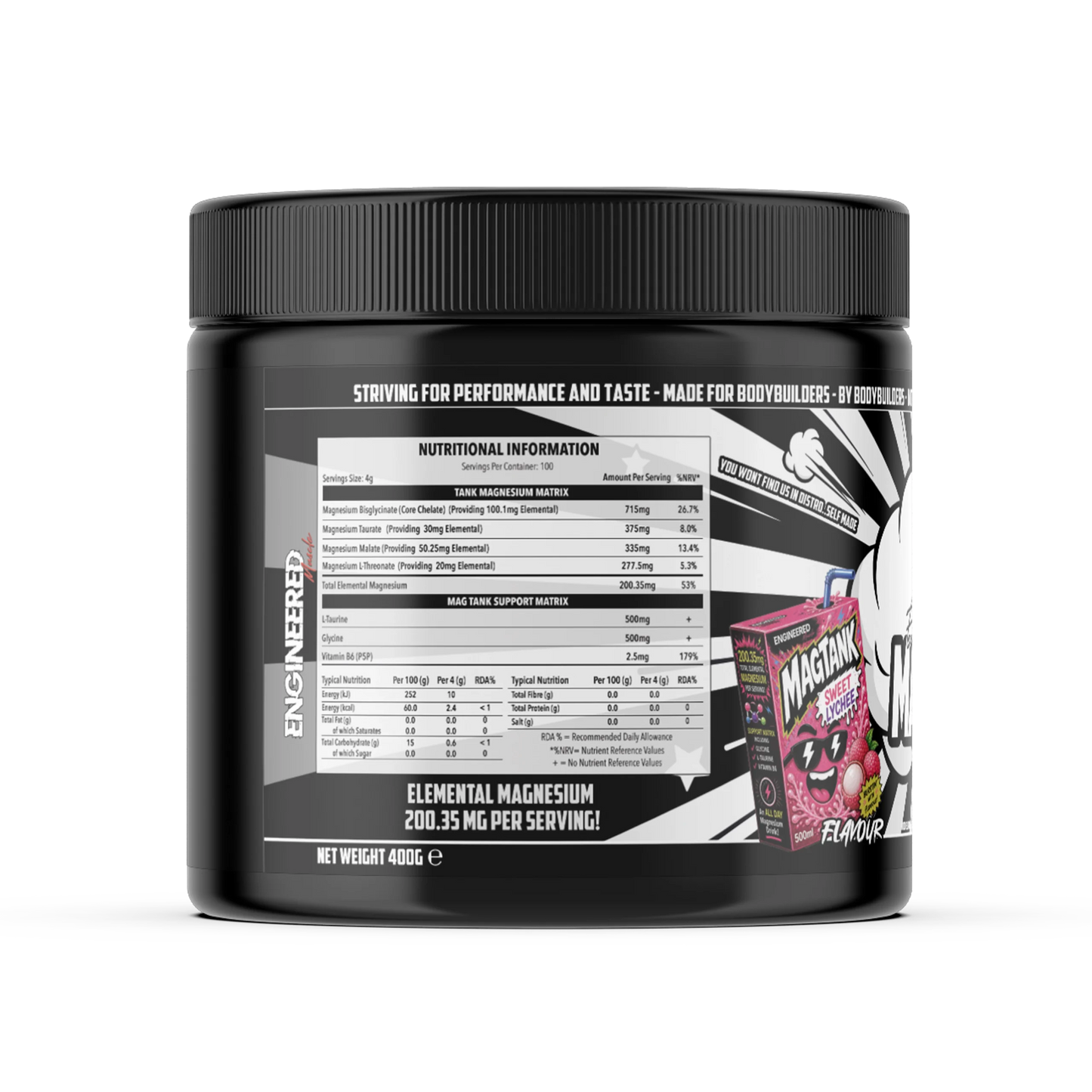 Engineered Muscle MagTank Magnesium - 100 Servings
