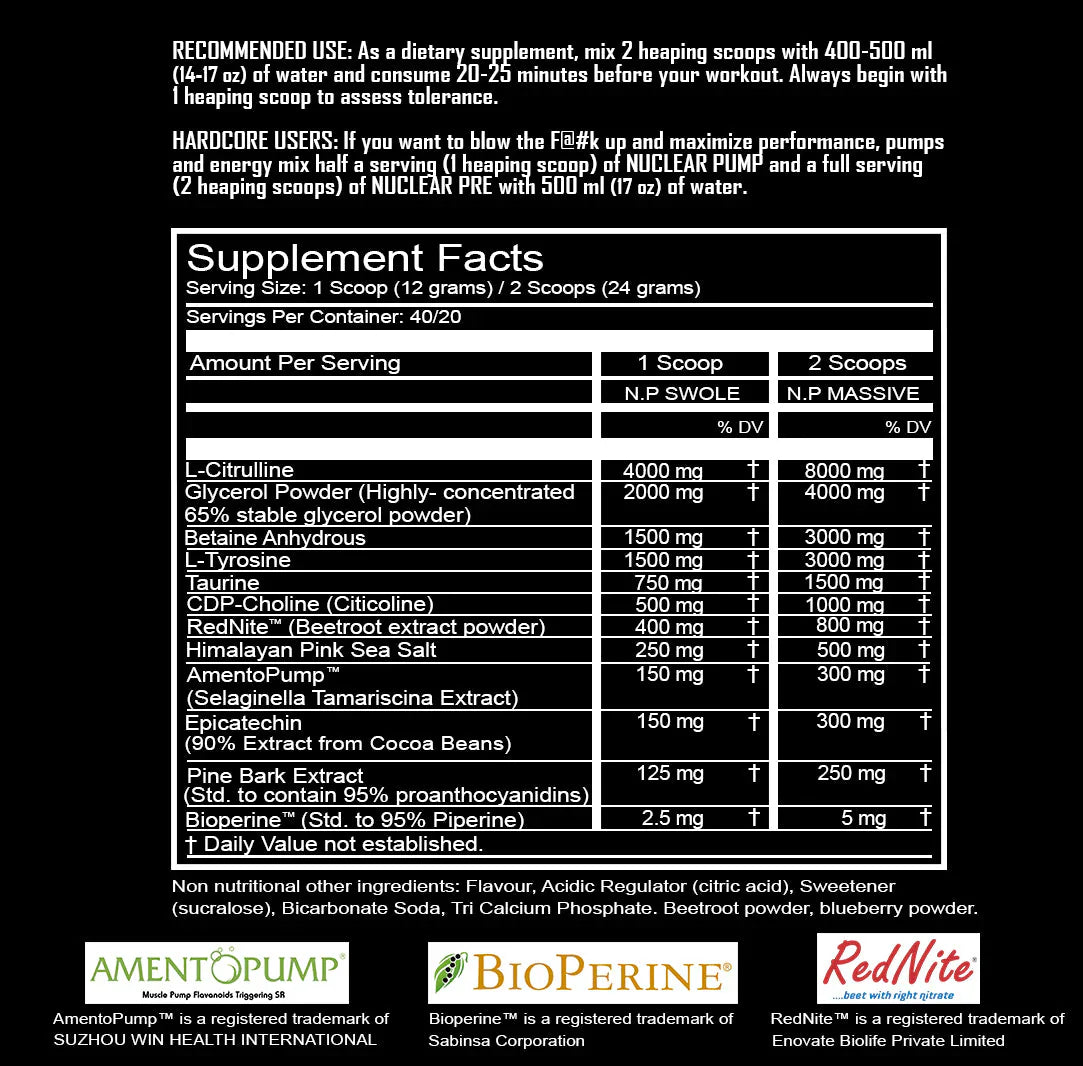 Peak Performance Labs - Nuclear Pump