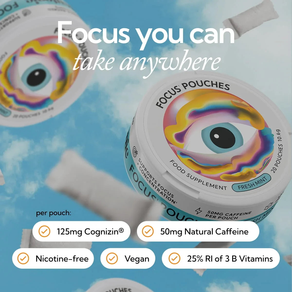 Neutonic Focus Pouches - Fresh Mint