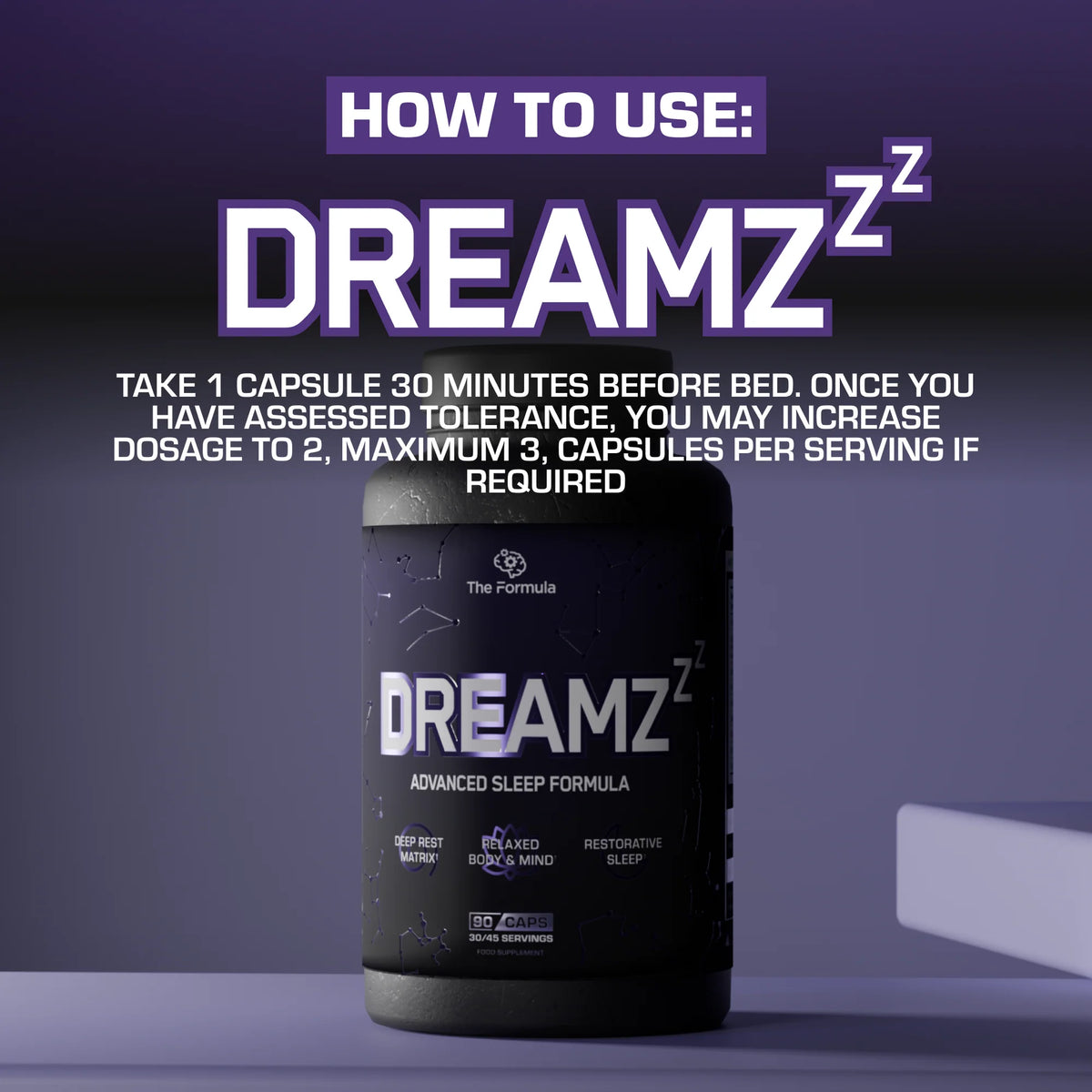 The Formula DREAMZ Night-Time Capsules - 90 Caps