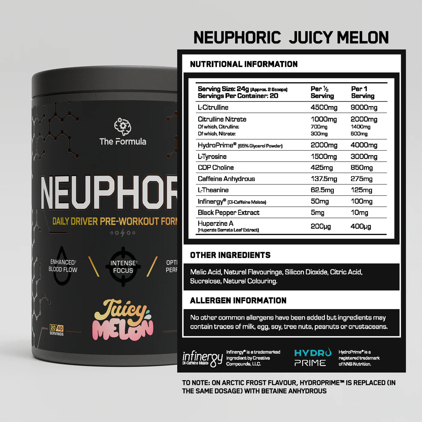 The Formula - Neuphoric Pre Workout 40/20 Servings