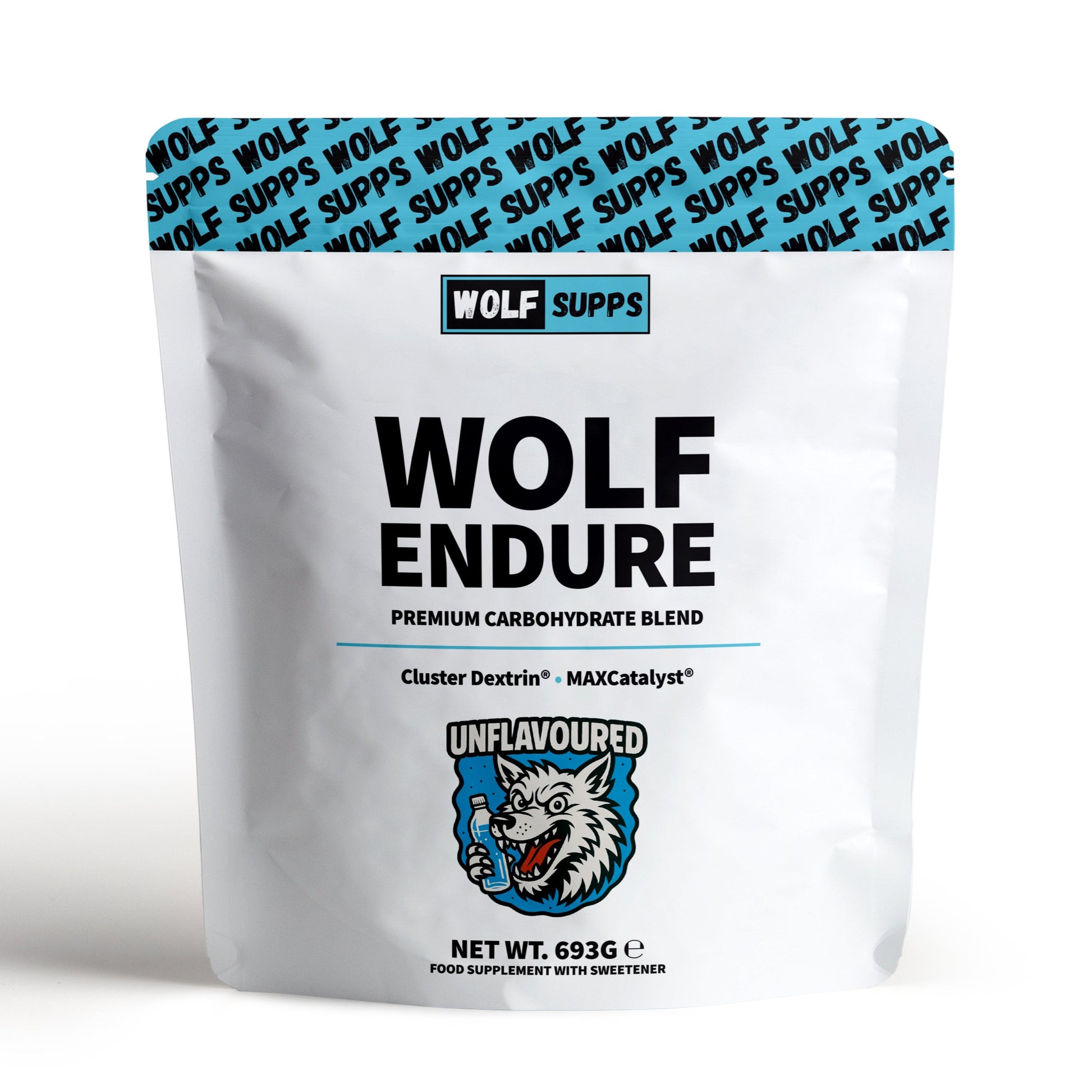 Wolf Supps Wolf Endure supplement package on a white background