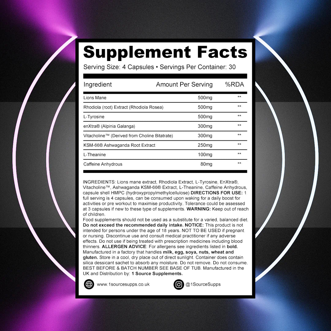 1 Source Supps - Alert 1 Nootropic & Focus Formula