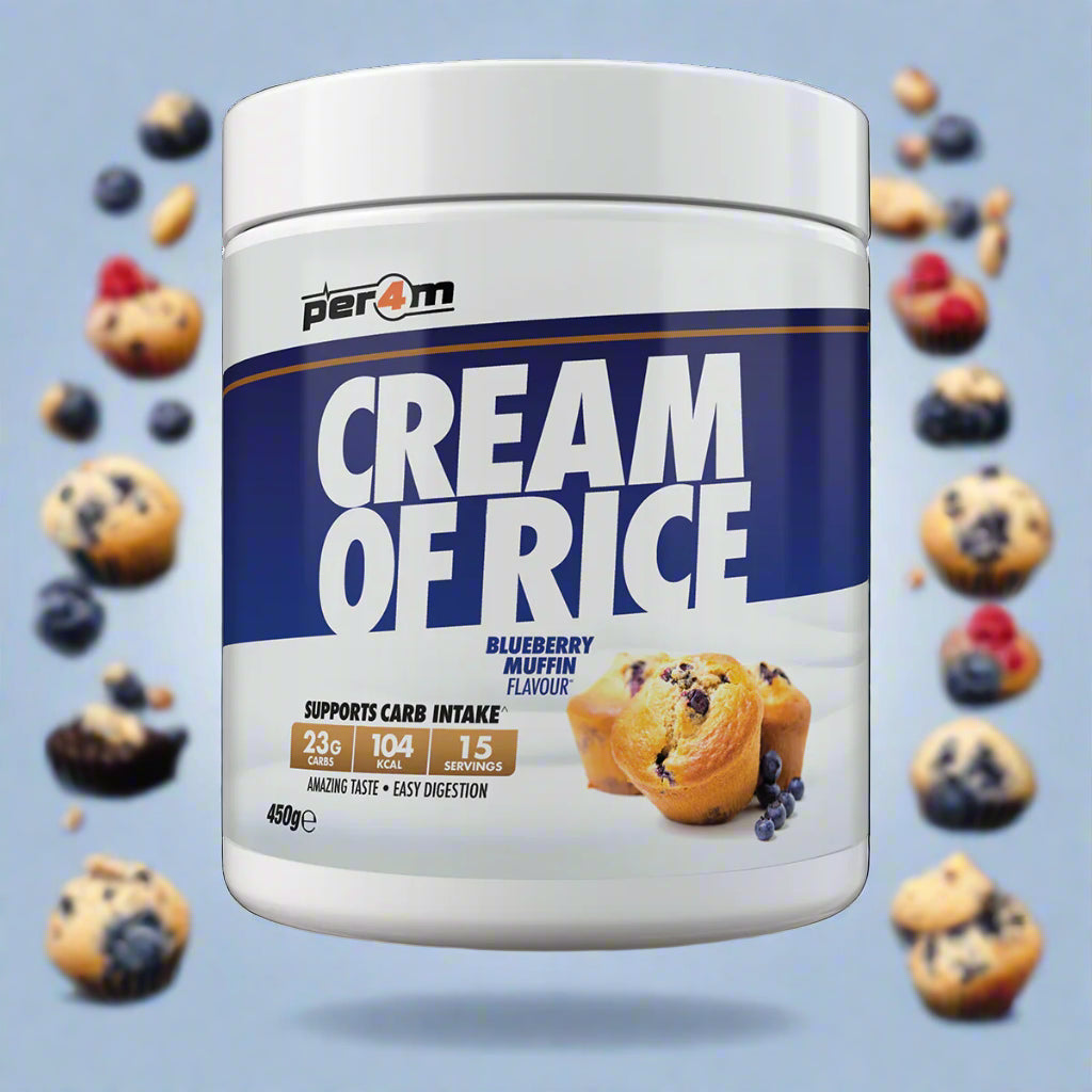 per4m cream of rice blueberry muffin