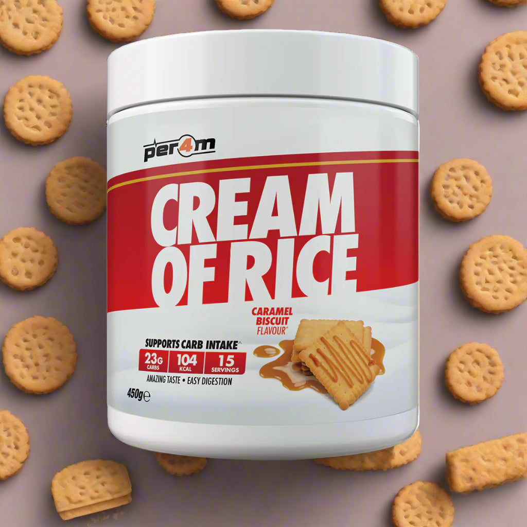 per4m cream of rice caramel biscuit